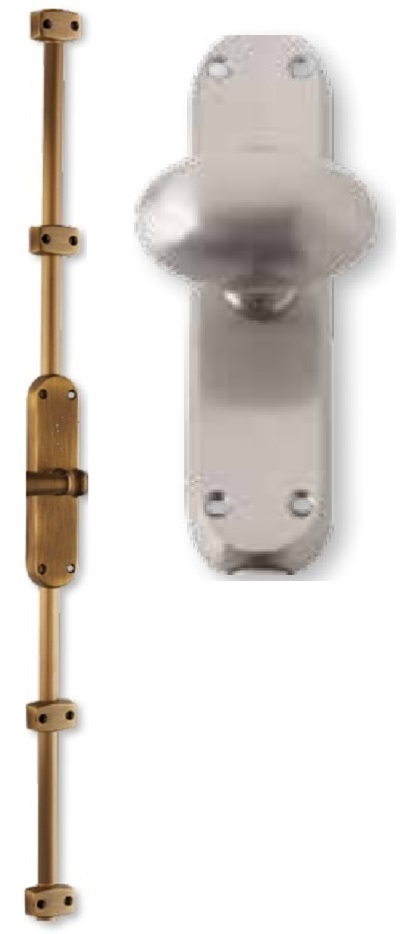 Εξωτερικοί Γρύλοι Παραθύρων Ζωγομετάλ σειρά 184 σε Νίκελ ματ (Νίκελ Ματ-Ιnox) (80mm)