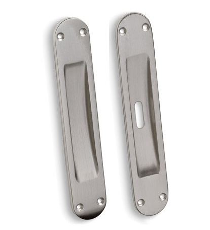 Χούφτες συρόμενης πόρτας Convex σειρά 0101 σε Νίκελ ματ (Νίκελ Ματ-Ιnox) (Με Τρύπα)