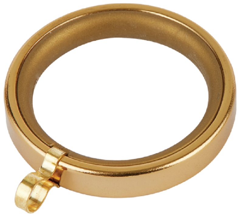 Κρίκοι Κουρτινών για Κουρτινόξυλα Φ.25 Ζωγομετάλ 0228 Όρο Lux (10 τεμάχια)