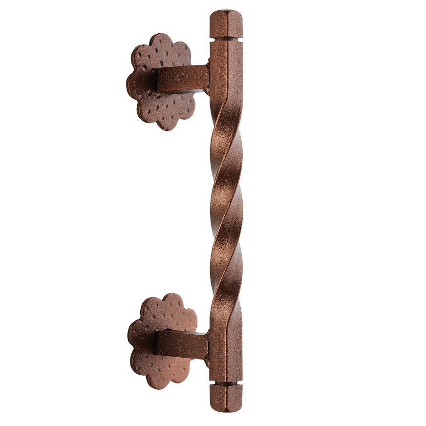 Λαβές Εξώπορτας Ζωγομετάλ σειρά 0217 Αντικέ Σκουριά (Μήκος 29.4cm)