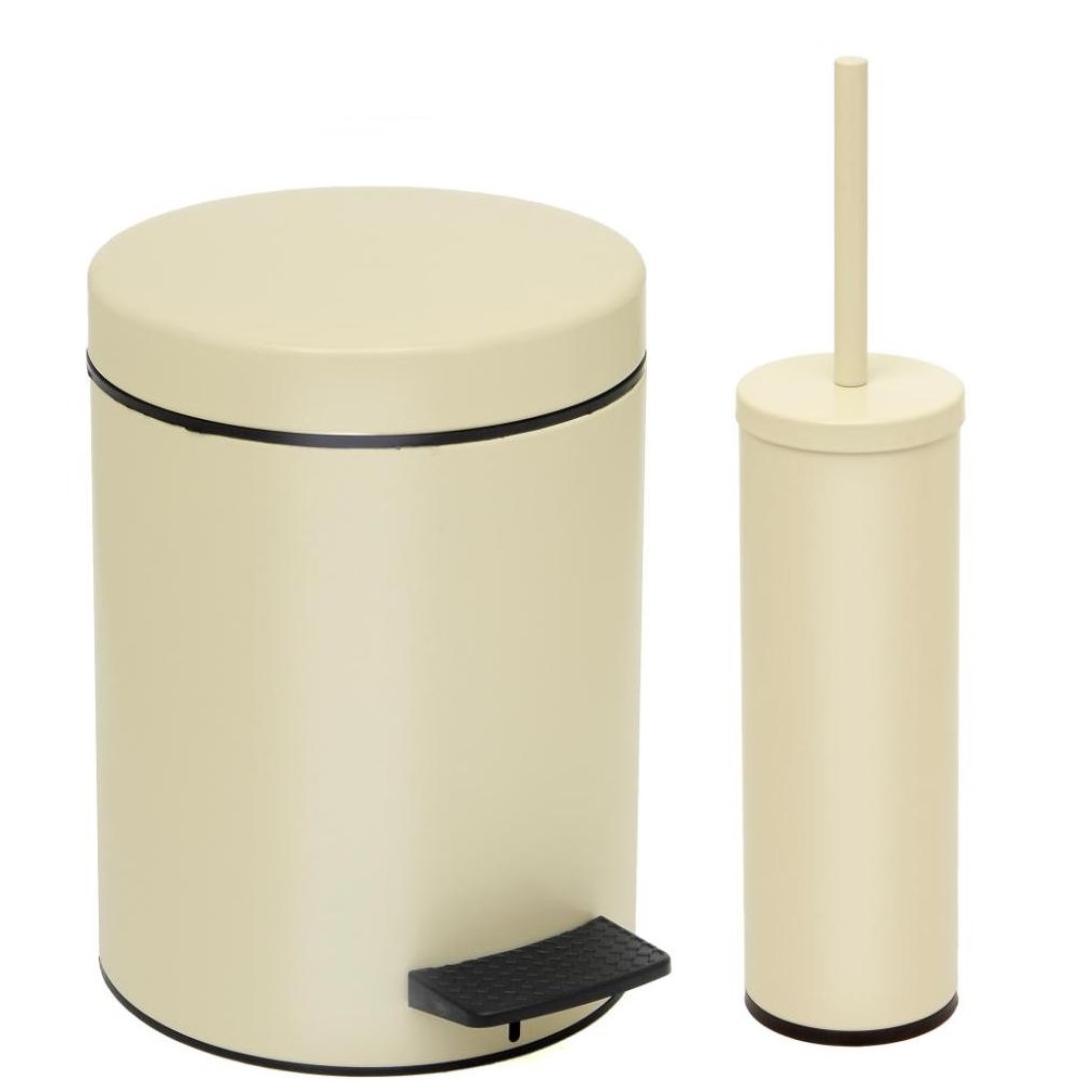 Σετ Χαρτοδοχείο 5lt & Πιγκάλ Pam σειρά 05-096-703 Ivory ματ (χωρίς Soft Close)