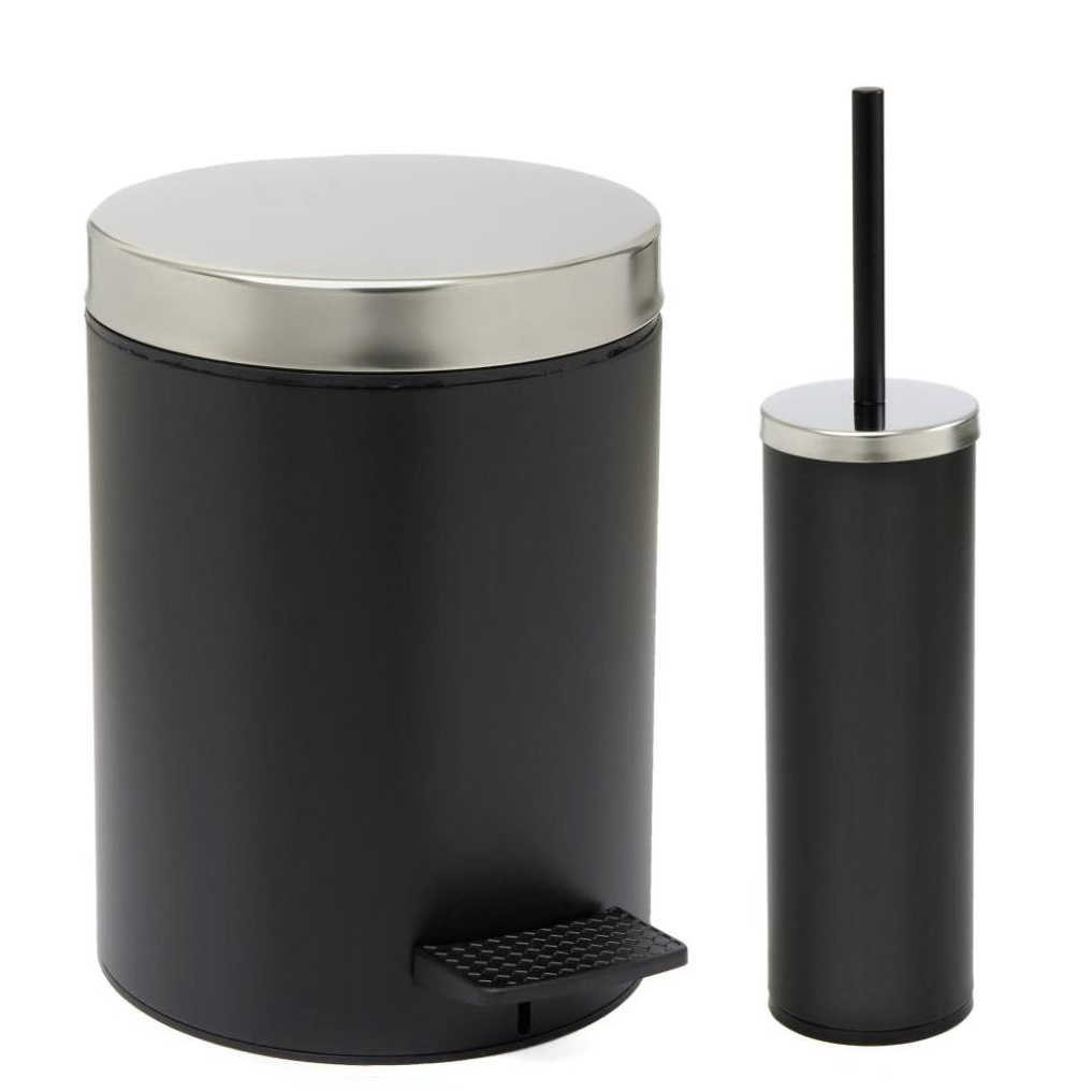 Σετ Χαρτοδοχείο 5lt & Πιγκάλ Pam σειρά 05-126-403 Μαύρο Ματ Χρώμιο (χωρίς Soft Close)