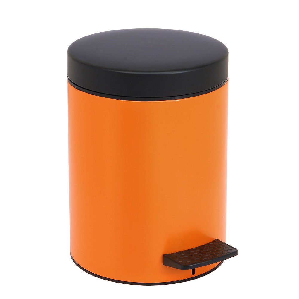 Χαρτοδοχείο 5lt Pam σειρά 05-097-803 Πορτοκαλί Ματ Μαύρο (20x28cm) (με Soft Close)