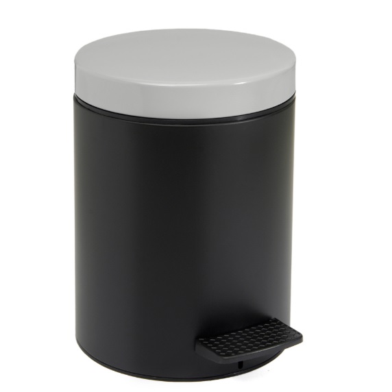 Χαρτοδοχείο 5lt Pam σειρά 05-403-983 Μαύρο Γκρι (20x28cm) (χωρίς Soft Close)