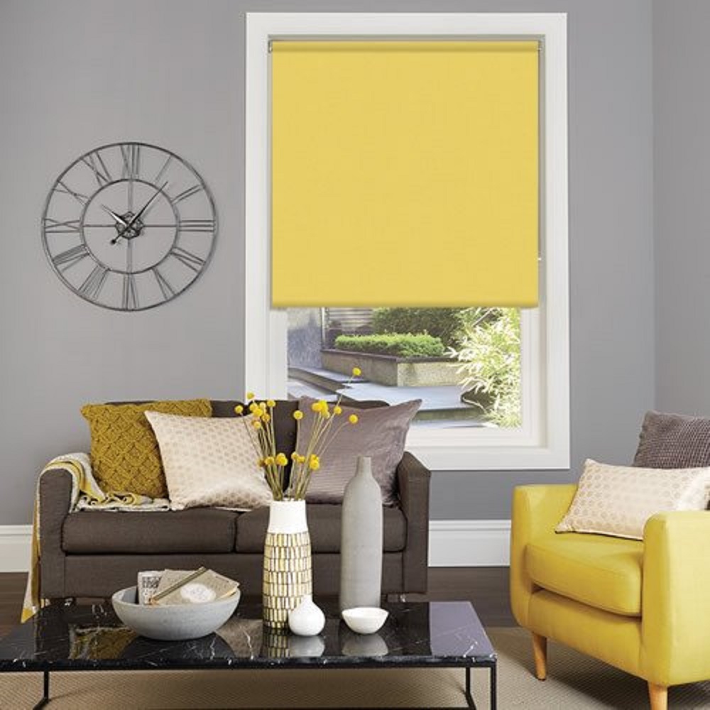 Μονόχρωμο Ρόλερ σκίασης σειρά Mustard Yellow 025