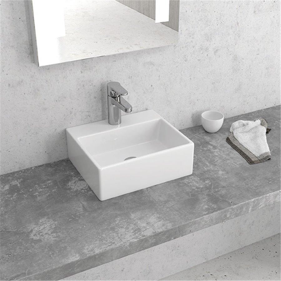 Νιπτήρας Επικαθήμενος Karag σειρά LT 2029 Λευκό (34x29.5cm)