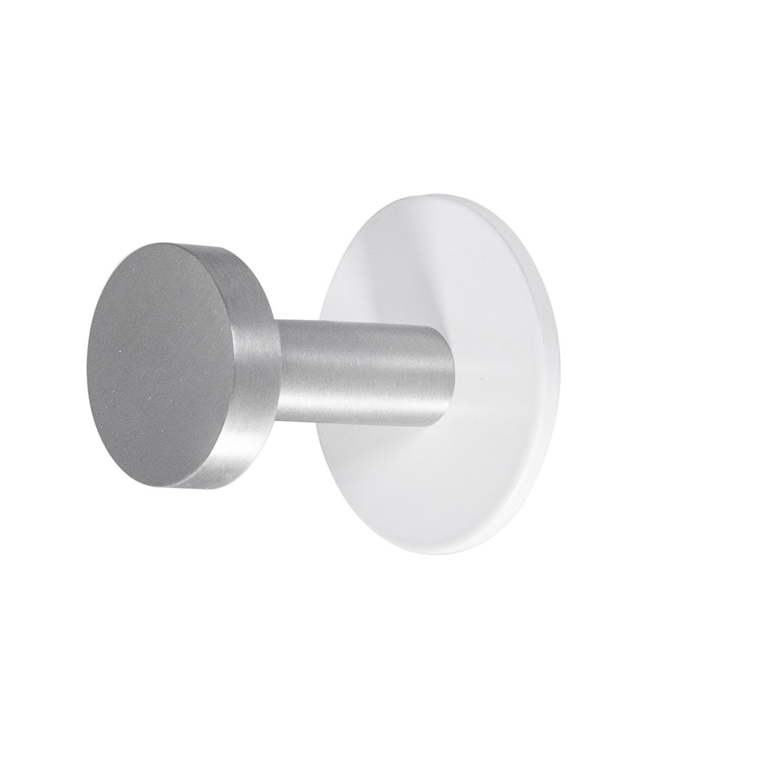 Κρεμαστράκι Τοίχου Top Line 0451 σε Λευκό με Inox ματ (4.5cm)