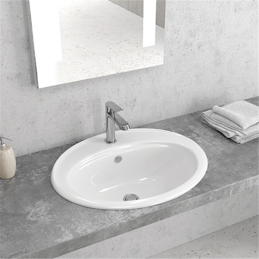 Νιπτήρας Ένθετος Karag σειρά LT 6002 Λευκό (56.5x48cm)