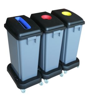 Σετ 3 Κάδοι Ανακύκλωσης 60Lt με Ρόδες σειρά 5427333