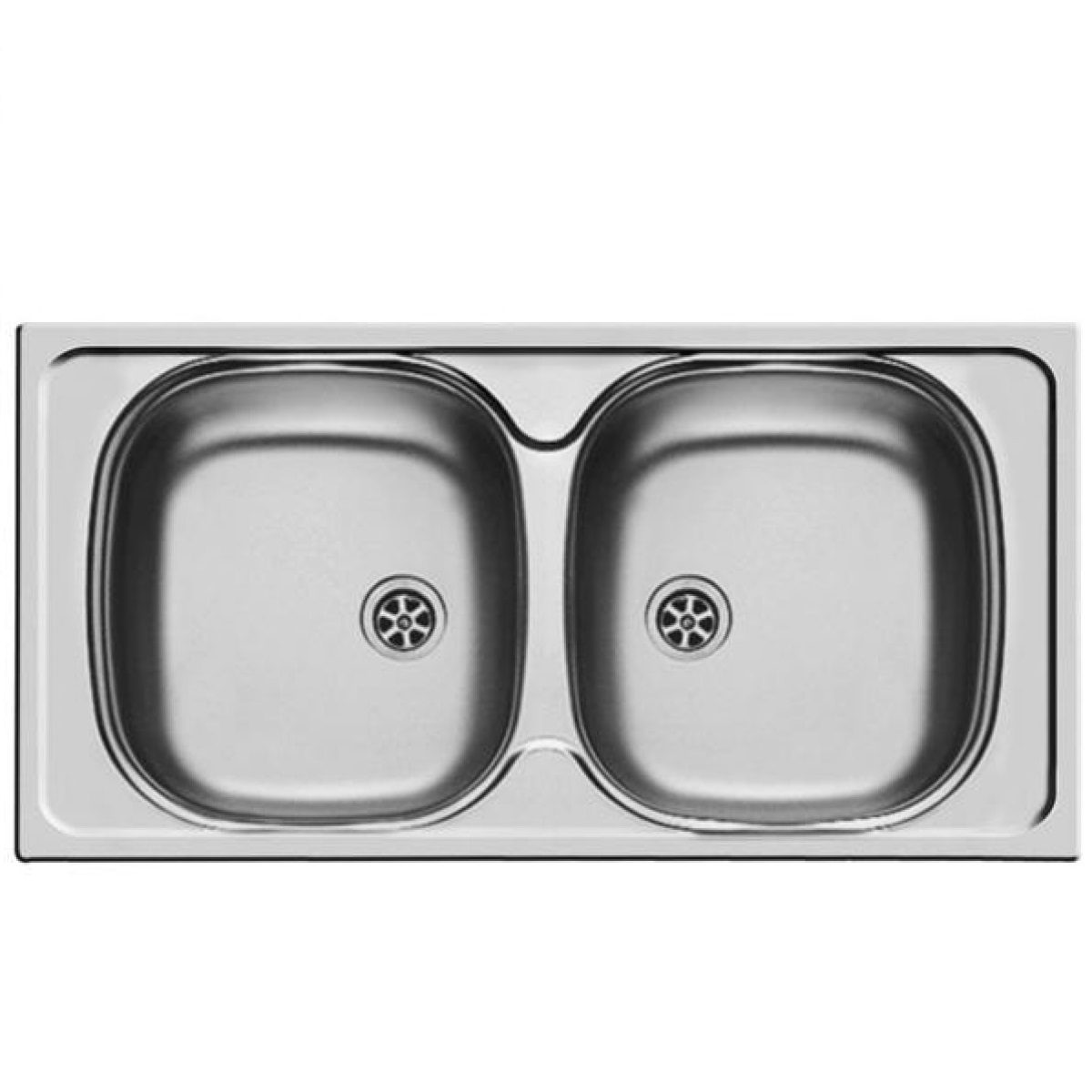 Νεροχύτες Pyramis Basic E33/33 (86x43.5cm) 2B -(100150801) Σατινέ