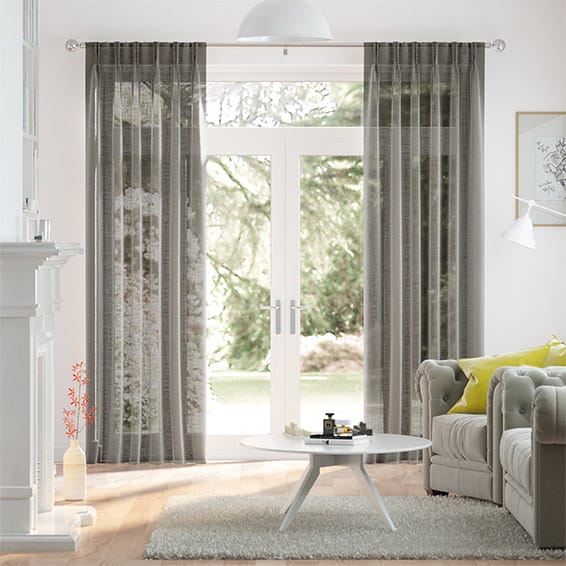 Κουρτίνα Ραμμένη με Τρουκς και Βαρίδι σε Ανθρακί Γκρι σειρά A1627 (1.60x2.70cm)