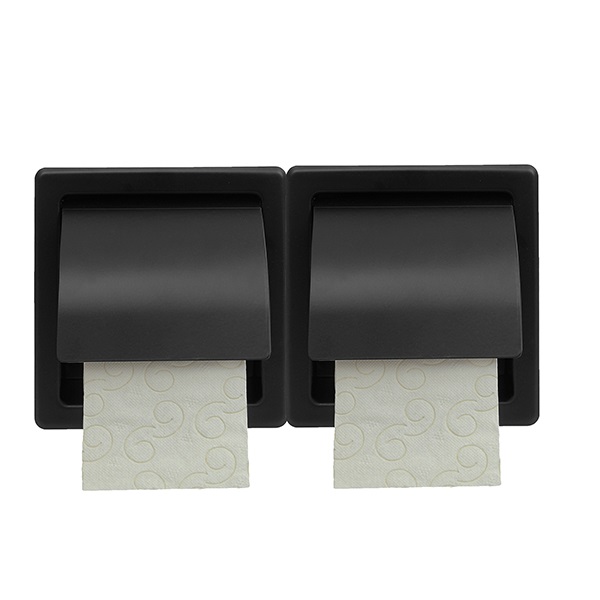 Χαρτοθήκη μπάνιου Top Line σειρά 110-403 Μαύρο ματ (30x7x15.5cm)