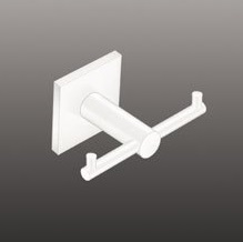 Διπλά Άγκιστρα Μπάνιου Sanco σειρά Tempo M101-14068 Λευκό ματ