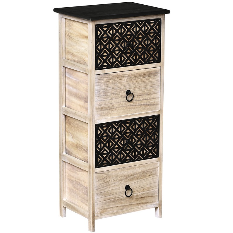 Συρταριέρα Top Line σειρά 9892 Φυσικό Ξύλο (37.5x27.5x89.5cm)