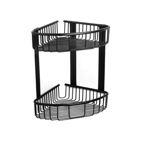 Σπογγοθήκη Μπάνιου Ανοξείδωτη Karag 96388855 Μαύρο ματ (21x21x33cm)