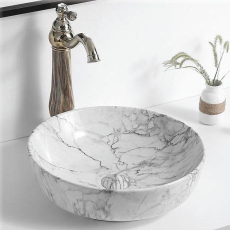 Νιπτήρας Επικαθήμενος Solante σειρά Decor Light Grey 87-8428(41x41cm)