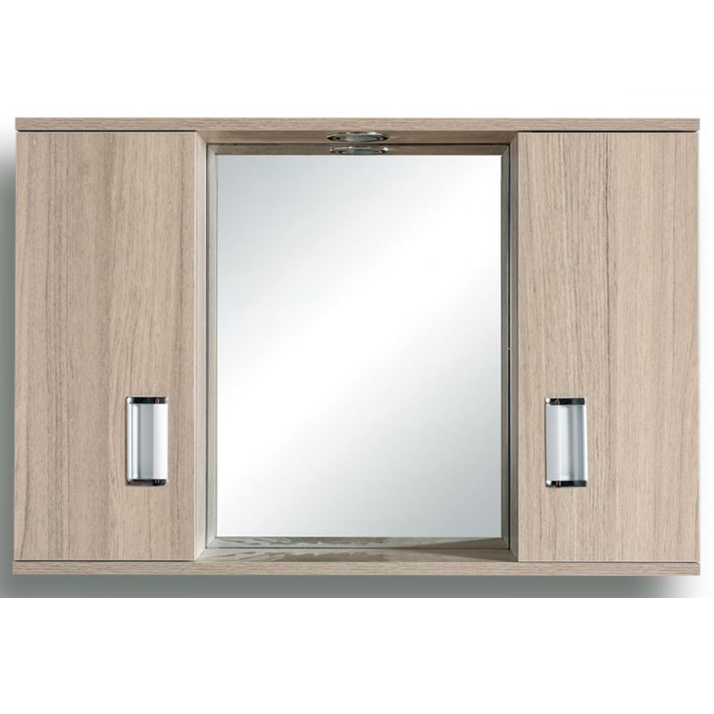 Καθρέπτης μπάνιου με 2 Ντουλάπια & Φως σειρά 48-0008 Zebra