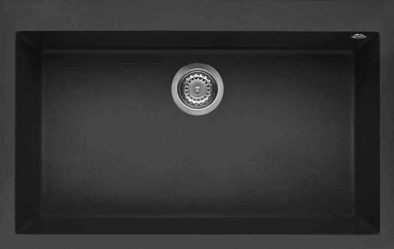 Νεροχύτες Γρανίτη Elleci σειρά Quadra 130 Μαύρο Nero G40 Granitek (79x50cm)