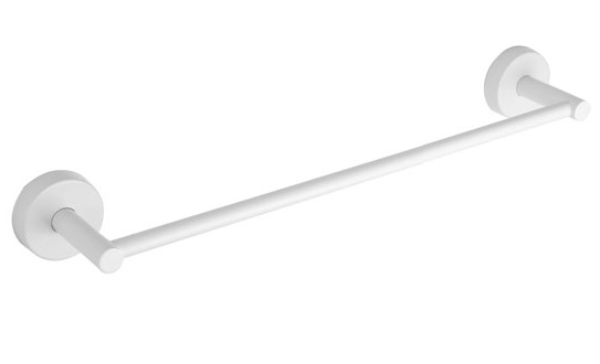 Πετσετοκρεμάστρα 60cm Karag Uno Bianco Opaco 126066 Λευκό Ματ (Αυτοκόλλητο ή Βιδωτό)