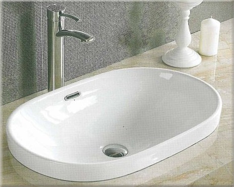 Νιπτήρας Ένθετος New Style Oval σειρά 11-5006 Λευκό (60x40.5cm)