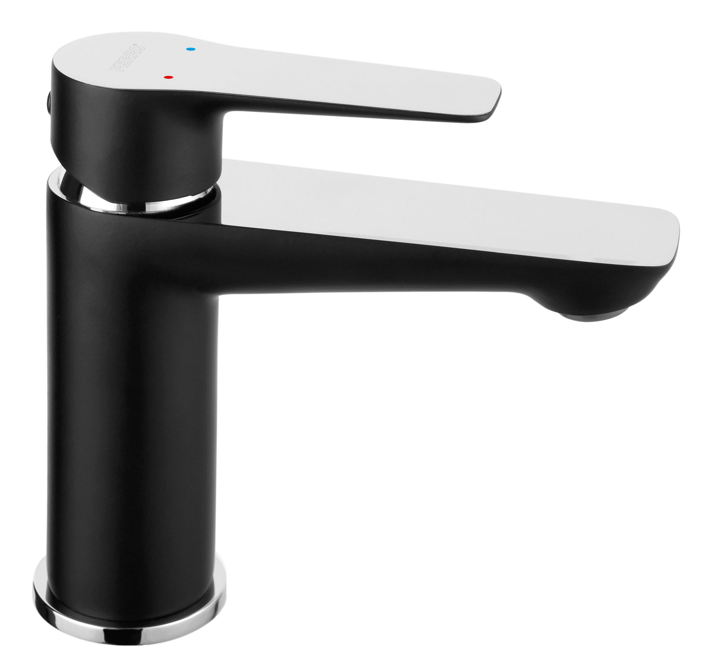 Μπαταρίες Νιπτήρα Ferro Adore BDR6BLC Μαύρο ματ/Χρωμέ (Ύψος 15.2cm)