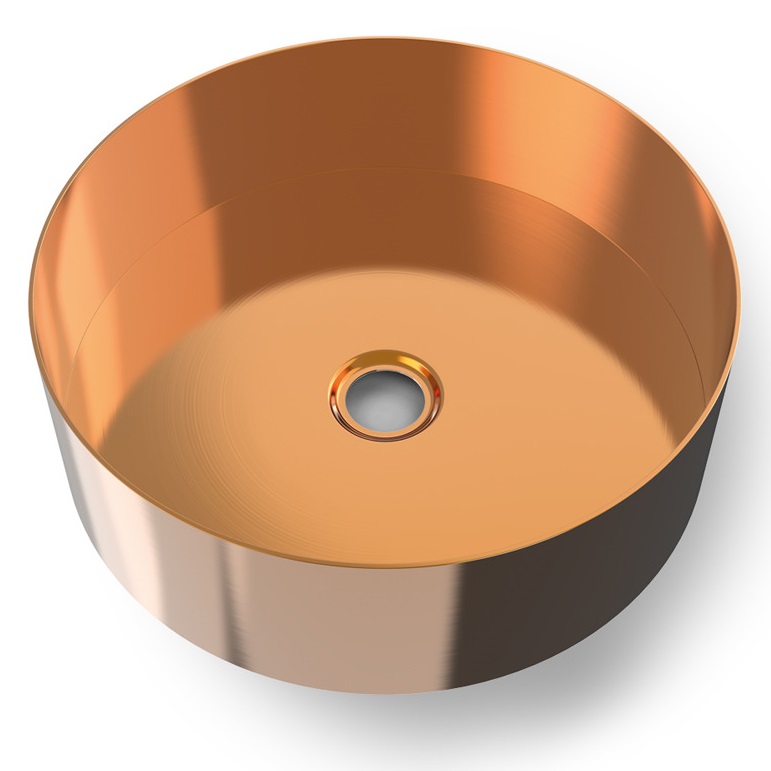 Νιπτήρας Επικαθήμενος Voss Milo PVD V1033-811 Rose Gold Brushed (Φ.33cm)