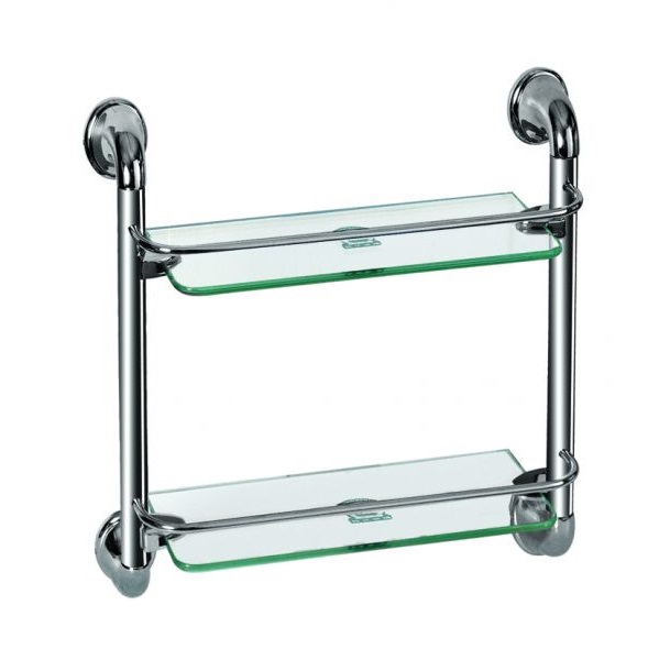 Κρυστάλλινη Εταζέρα Διπλή σειρά 12-2202 Χρωμέ (50x35cm)