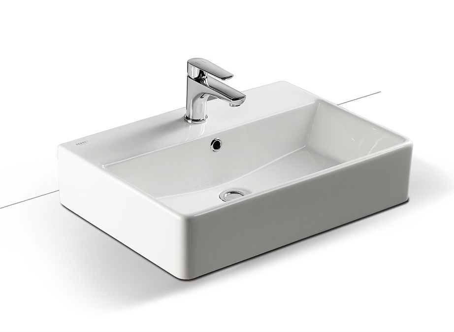 Νιπτήρας Κρεμαστός & Επικαθήμενος Serel Tetra N 2047-300 Λευκό (60x42cm)