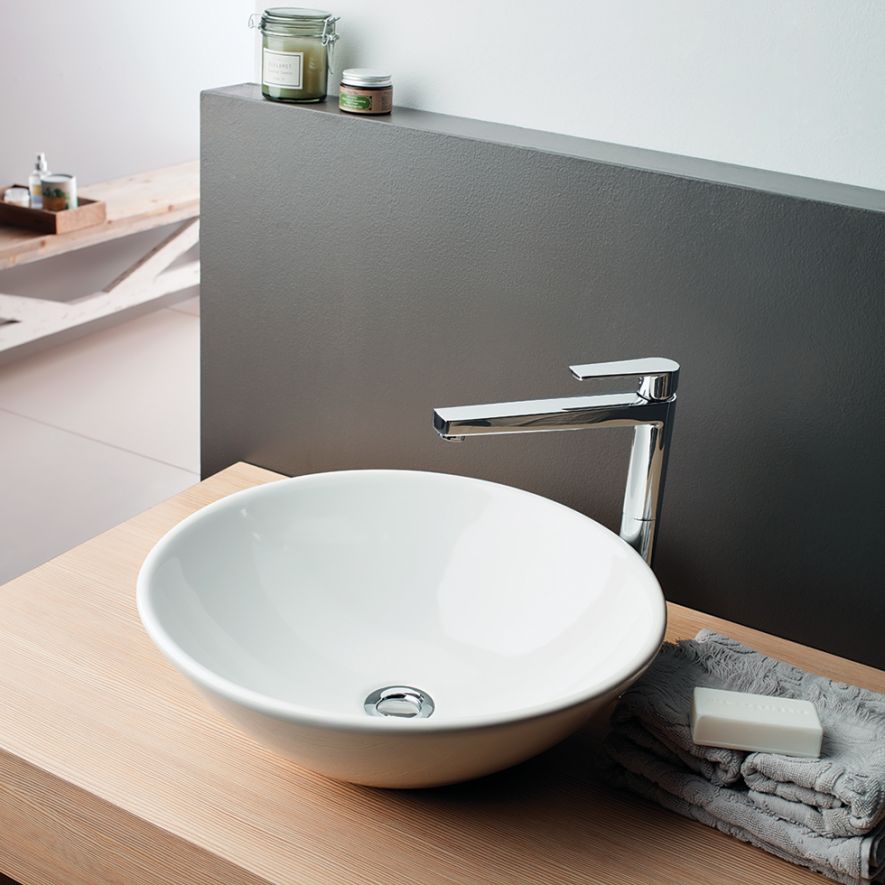 Νιπτήρας Επικαθήμενος Serel 2012 Λευκό (Φ.45cm)