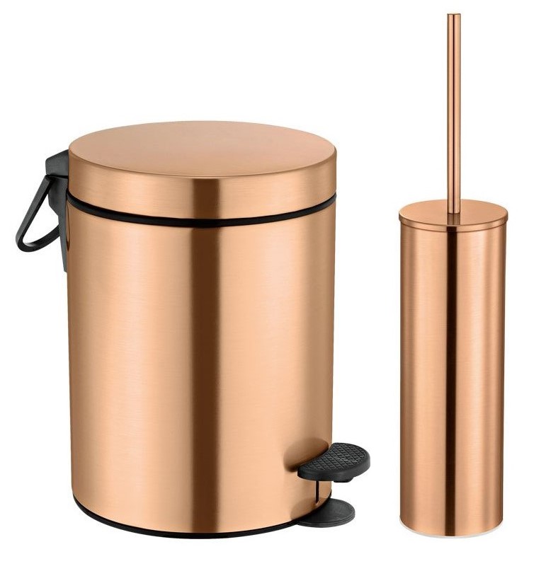 Σετ Χαρτοδοχείο 5lt & Πιγκάλ Sanco σειρά 90680-AB6 Rose Gold Brushed