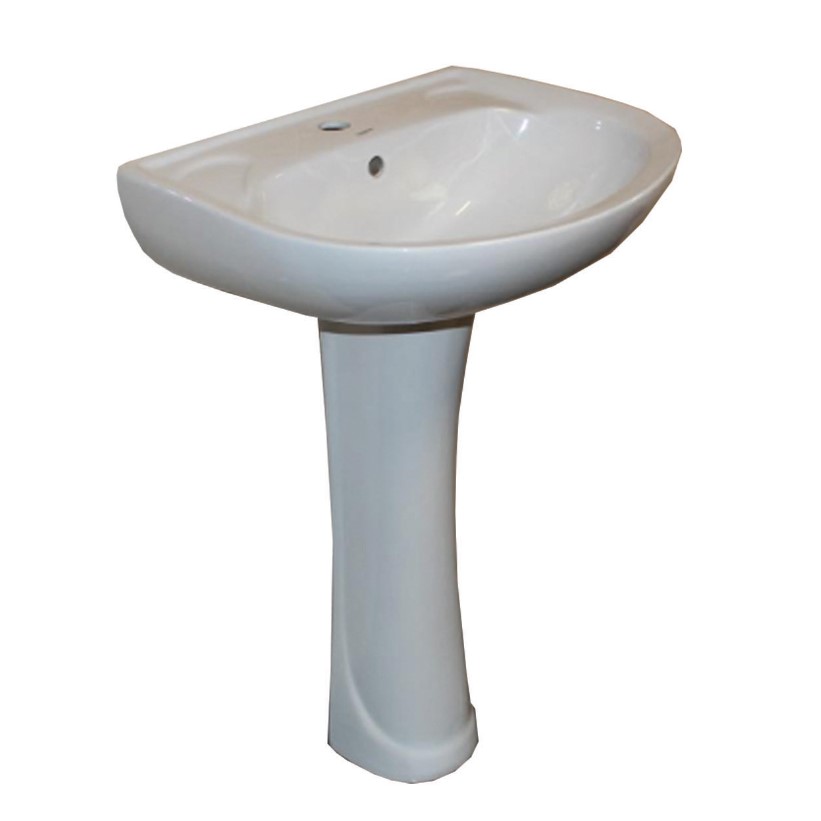 Νιπτήρας με Κολώνα Sanitary σειρά Rex New 17-5139 (55x47cm)