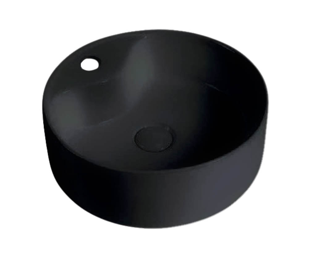 Νιπτήρας Επικαθήμενος Ceramita σειρά Ring Μαύρο Ματ (Φ.46cm)