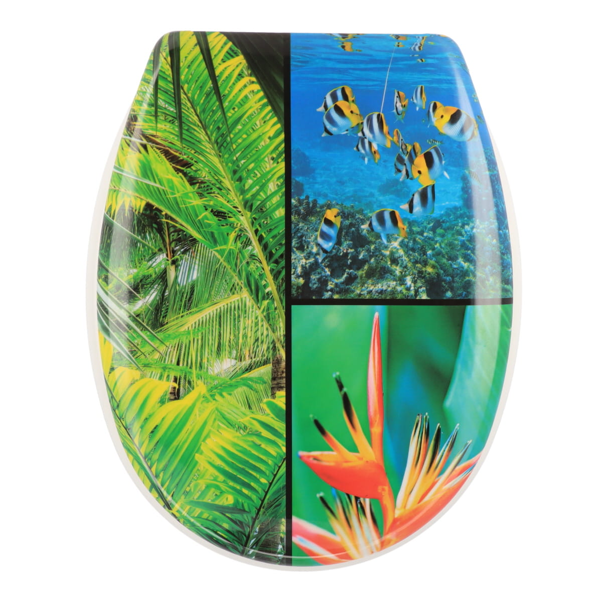 Κάλυμμα λεκάνης Duroplast με Πλαστικούς μεντεσέδες 0524 Πολύχρωμα Ψάρια (36x43cm)