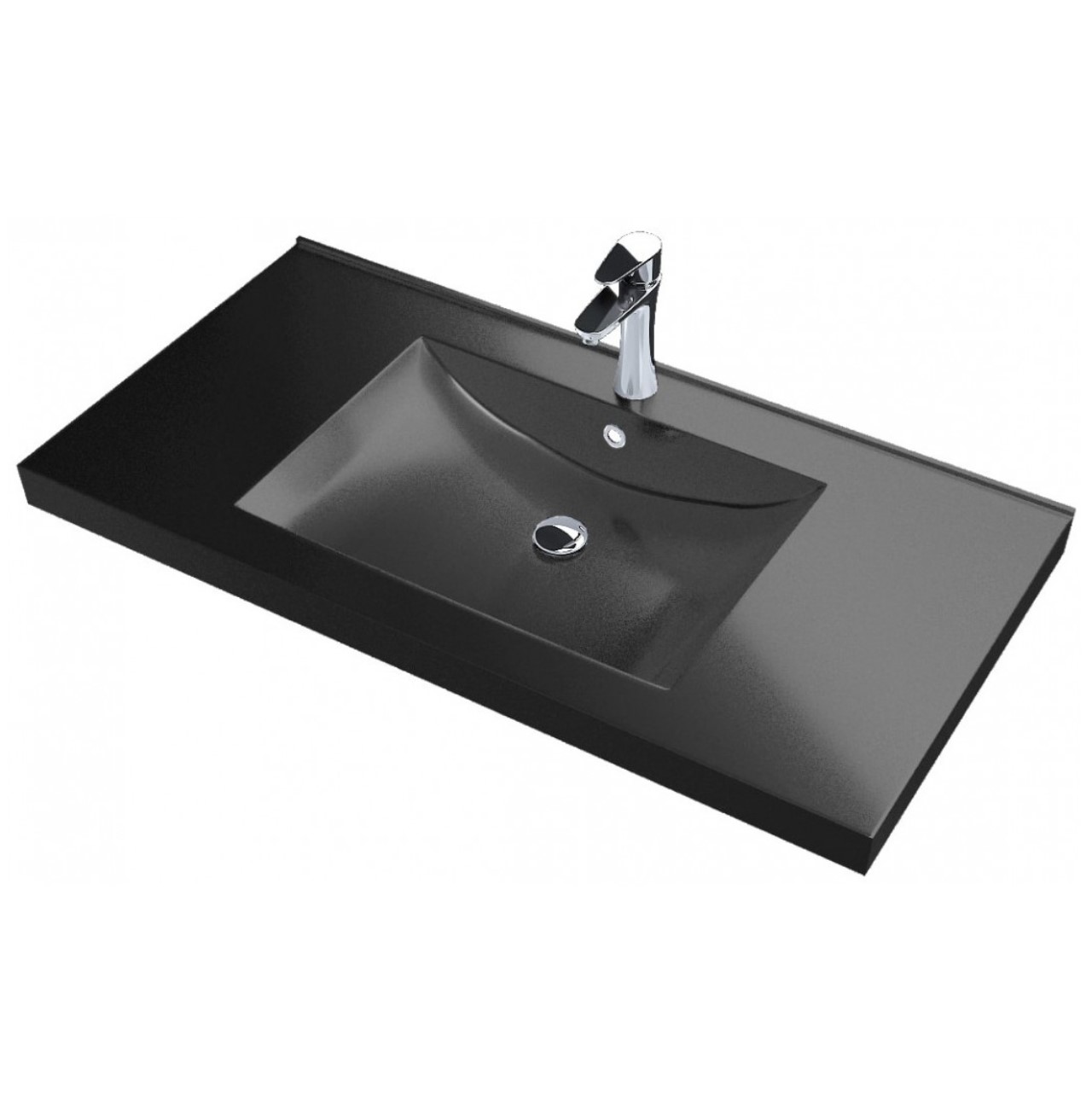 Νιπτήρας Επίπλου Sanitec σειρά Alba Anthracite (110x46cm)