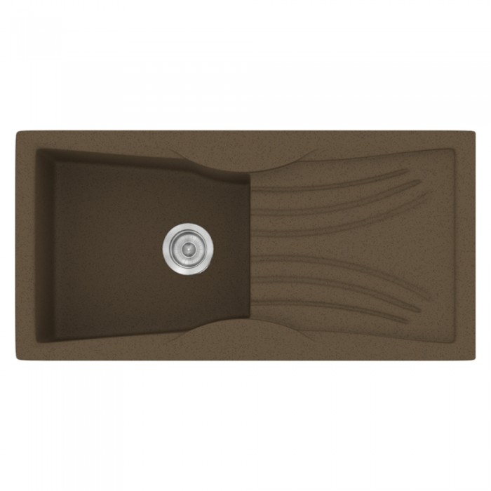 Νεροχύτες Γρανίτη Συνθετικοί Sanitec 328 σε χρώμα 41. Granite Rust (99x51cm)