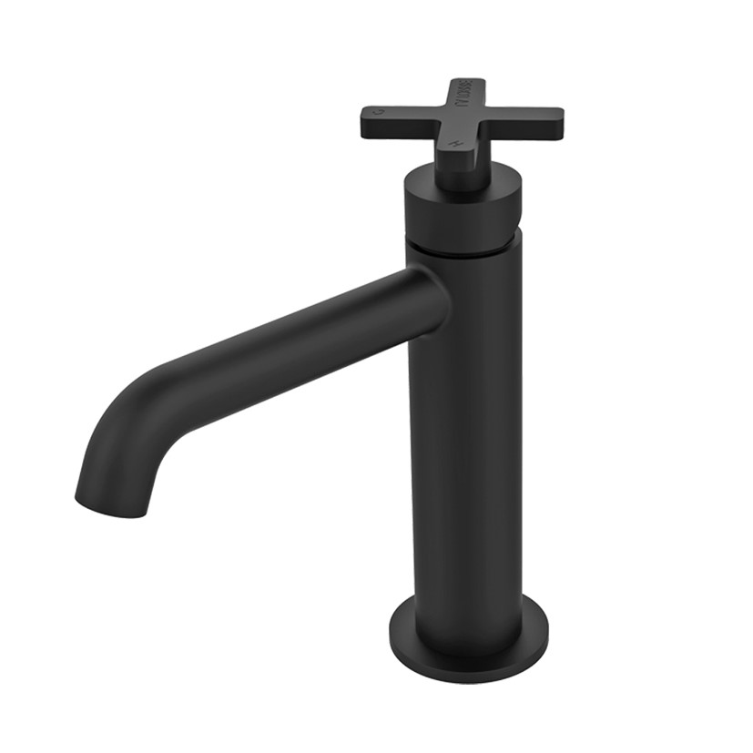 Μπαταρία Νιπτήρος La Torre Elle Cross 38004-400 Μαύρο Ματ (Ύψος 16.5cm)