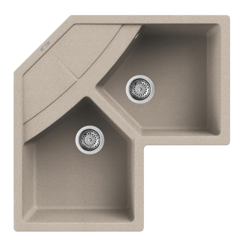 Νεροχύτες Γρανίτη Elleci σειρά Unico Corner Avena G51 Granitek (83x83cm)