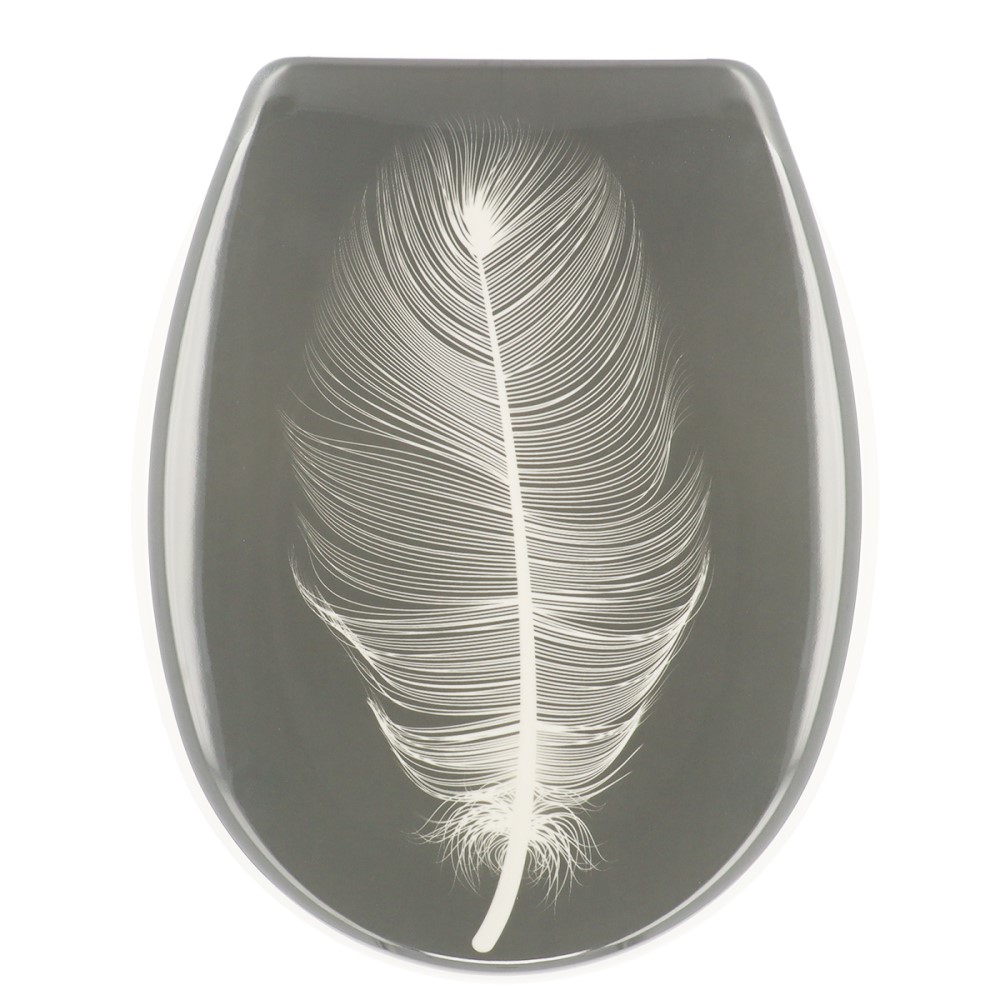 Κάλυμμα λεκάνης Mdf Bath Fashion σειρά 0504 Γκρι (37.5x46cm)