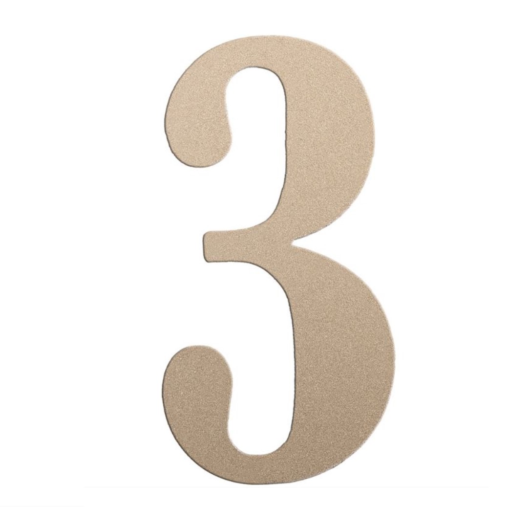 Αριθμοί Κατοικιών Αυτοκόλλητοι Νούμερο 3 σειρά 468 σε Metallize (5cm)