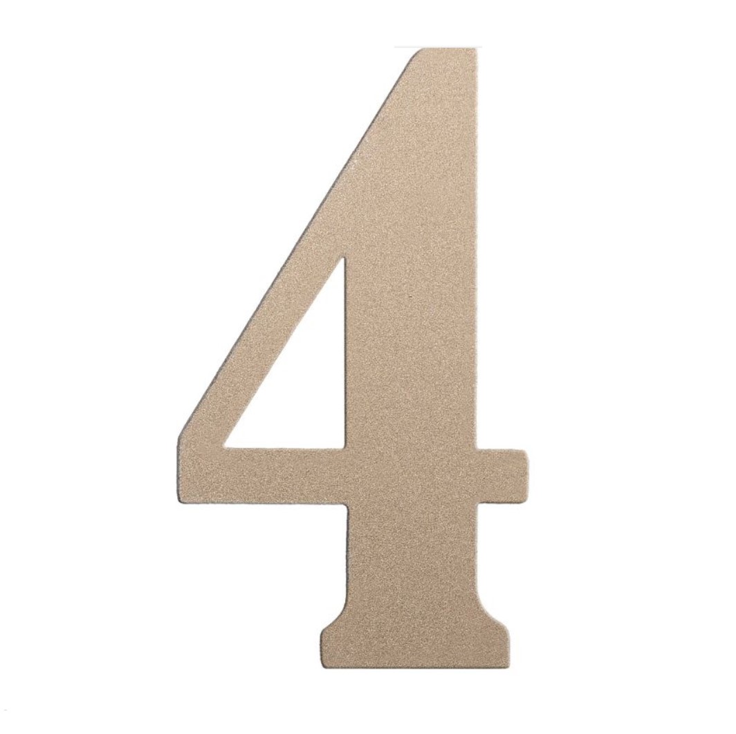 Αριθμοί Κατοικιών Αυτοκόλλητοι Νούμερο 4 σειρά 468 σε Metallize (5cm)