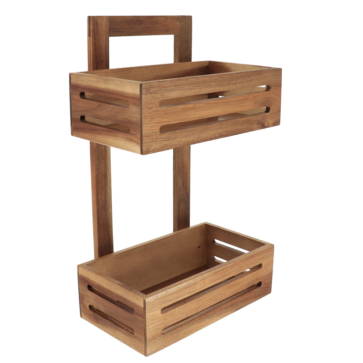 Έπιπλο με 2 Ράφια mdf σειρά 9887 Καφέ (17x17x26cm)