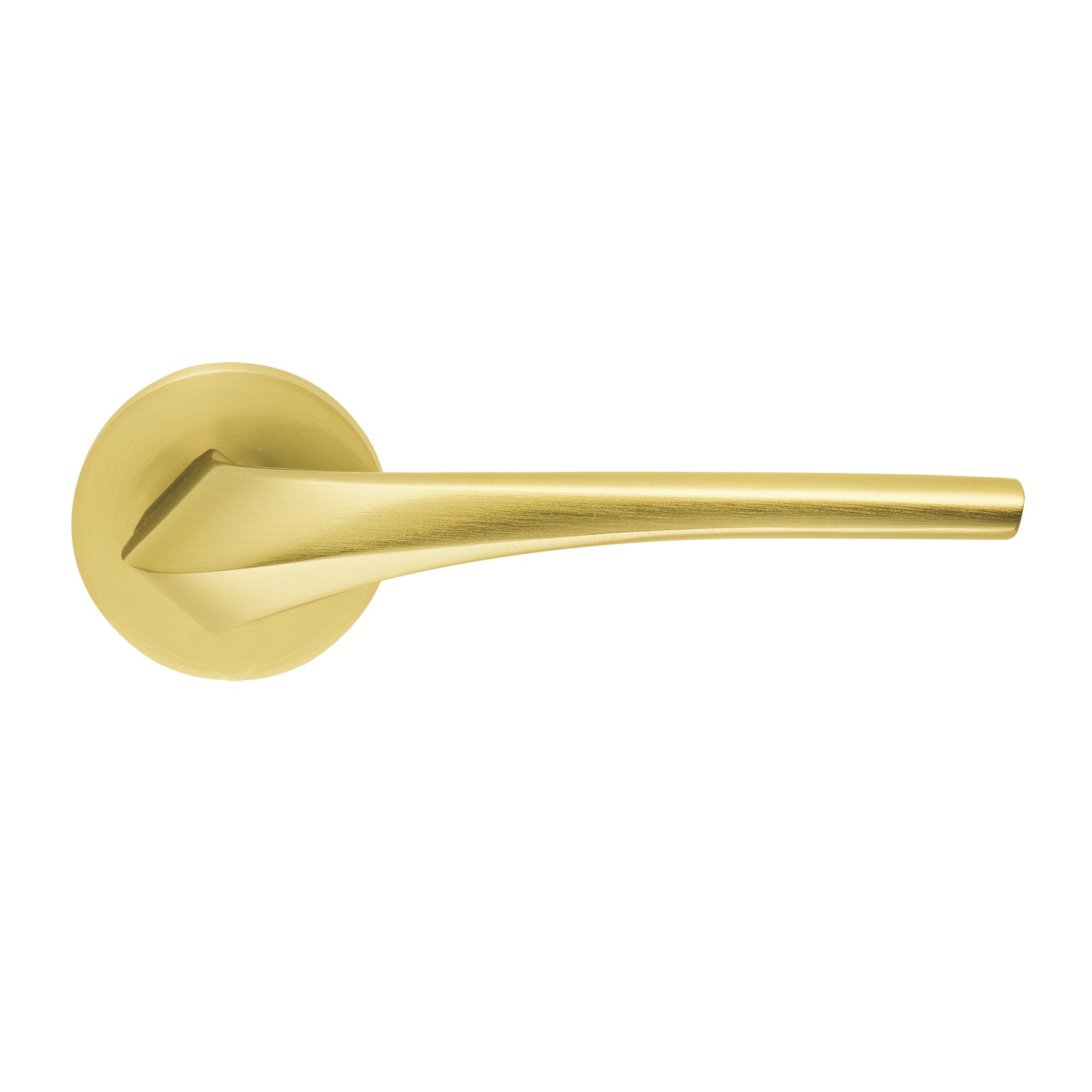 Πόμολα Πόρτας ILAVIO χειρολαβές με ροζέτα 2391 Brass Mat (Ζεύγος(εσωτερικής πόρτας με Κλείστρο W/C))