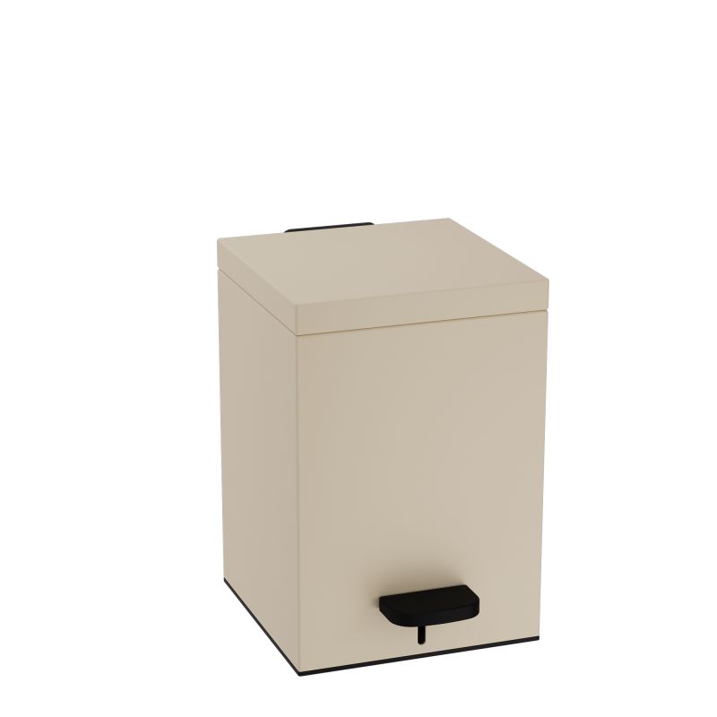 Χαρτοδοχείο 5 Lit, Soft Close - Matt Ivory, Pam & Co, W18 x D18 x H26 (cm), 137-703