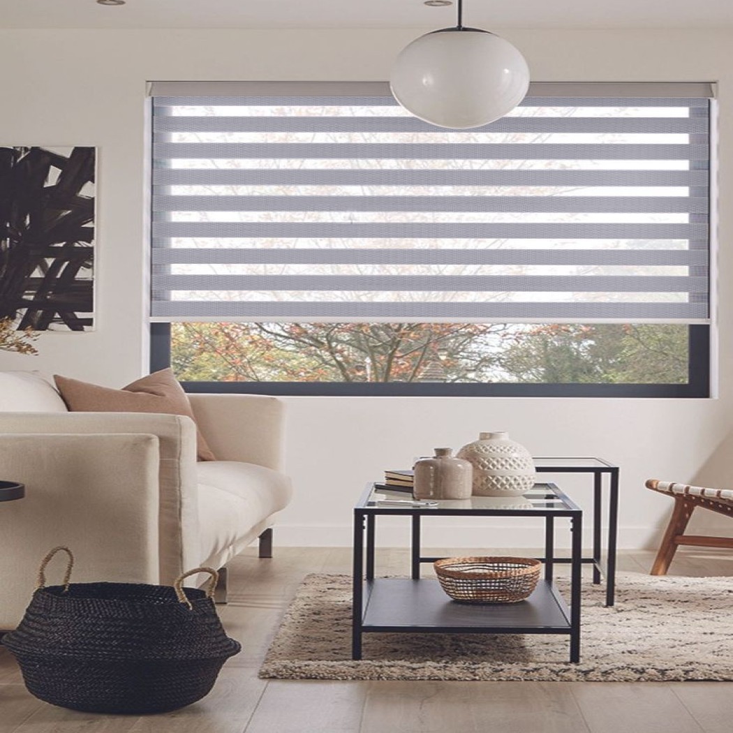 Διπλό Ρόλερ Σκίασης Luxury Μπεζ Γκρι Ψηφιδωτό (Πλάτος 1.54cm x Ύψος 1.00cm)