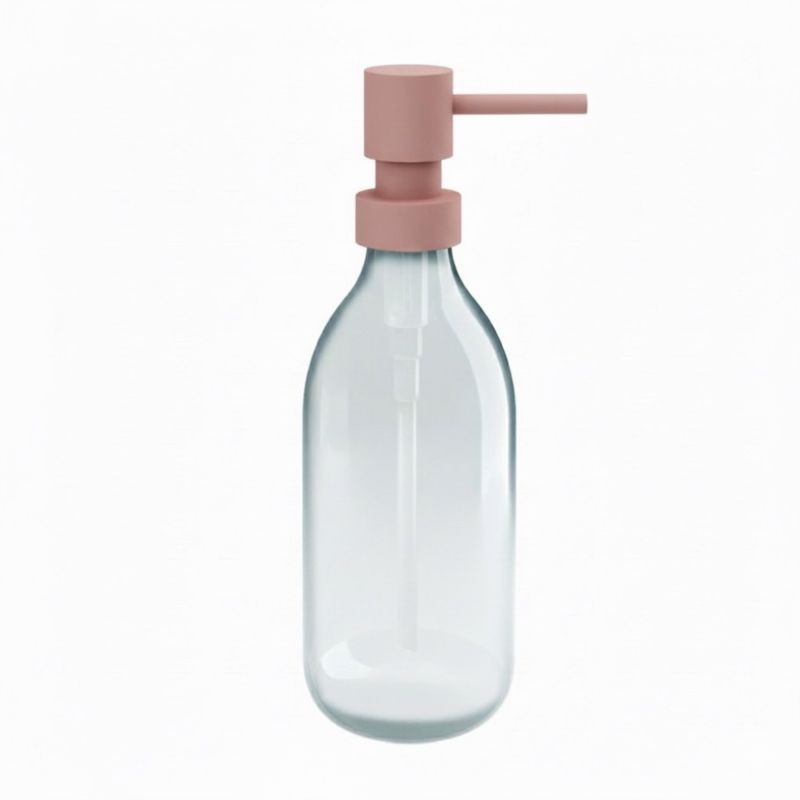 Dispenser Γυάλινο (300ml) - Matt Dusty Pink, Pam & Co, Ø6.5 x H20 (cm), 79-304