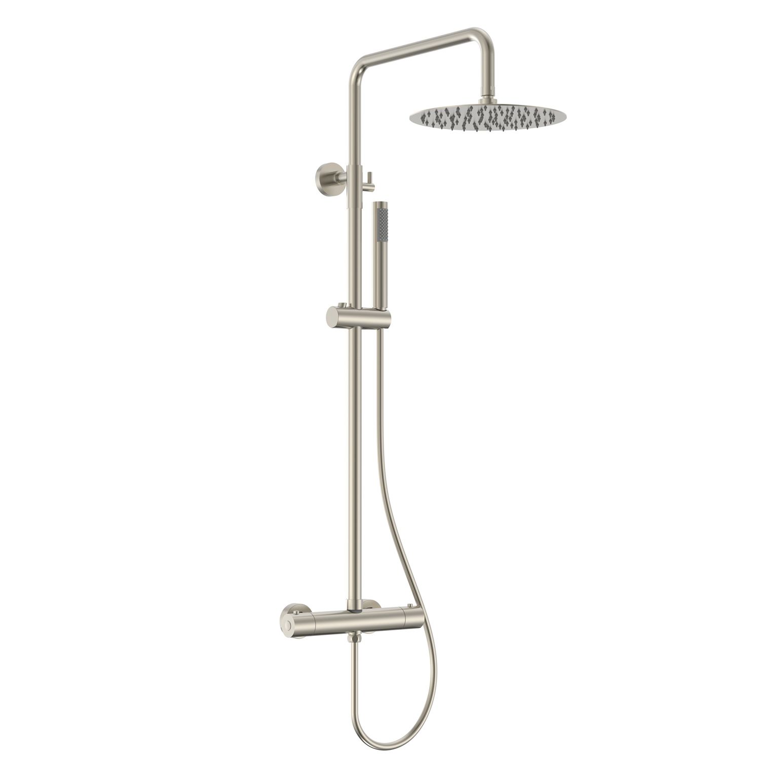 Στήλη Ντους 2 εξόδων Θερμοστατική Karag Artemis SC418M1202 Ανοξείδωτο Ματ (Ρυθμιζόμενου Ύψους)