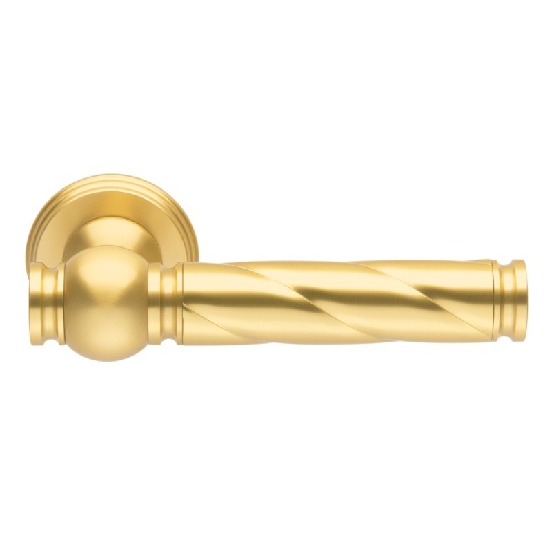 Πόμολα Πόρτας ILAVIO χειρολαβές με ροζέτα 2801 Vintage Gold (Ζεύγος(εσωτερικής πόρτας με Κλείστρο W/C))