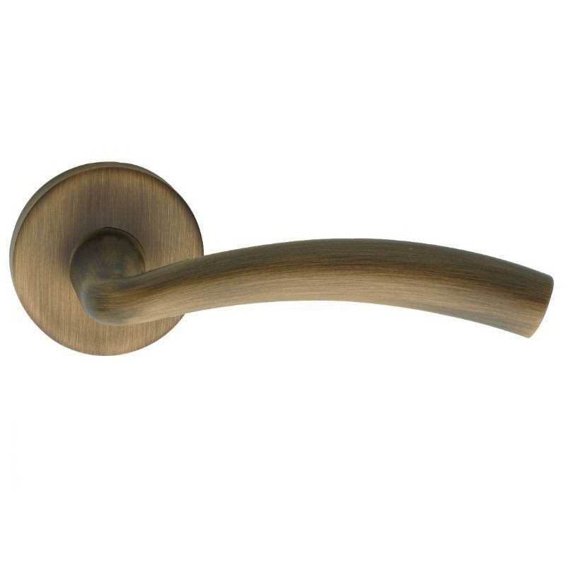 Πόμολα Πόρτας ILAVIO χειρολαβές με ροζέτα 2701 Μπρονζέ (Ζεύγος(εξωτερικής πόρτας))