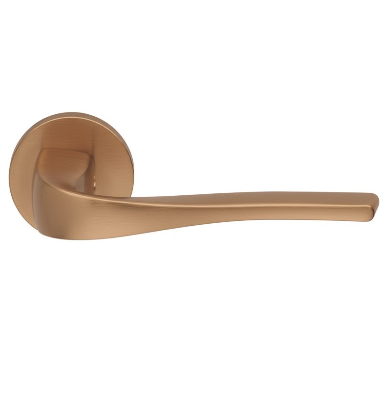 Πόμολα Πόρτας ILAVIO χειρολαβές με ροζέτα 2551 Copper Aged (Ζεύγος(εσωτερικής πόρτας με Κλείστρο W/C))