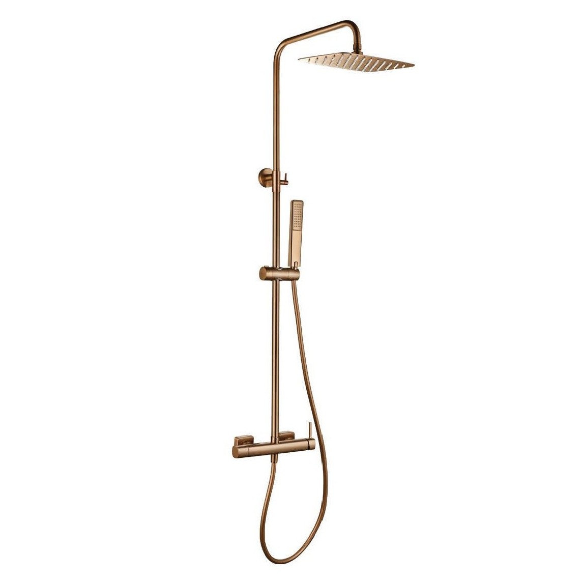 Στήλη Ντους 2 εξόδων Imex Toscana BDT06/ORC Rose Gold/Χαλκού PVD (Ρυθμιζόμενου Ύψους 87.8-130cm)